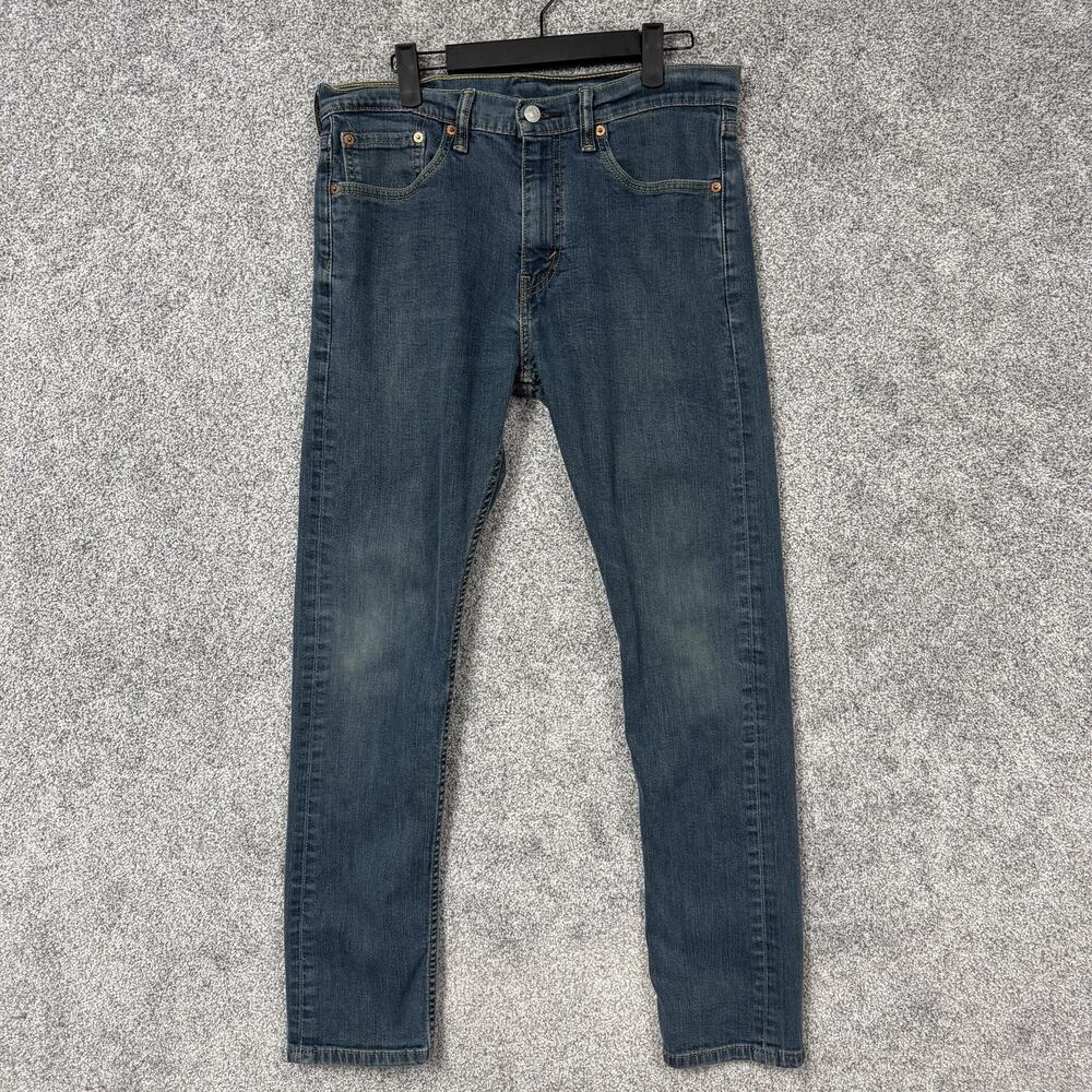 Levis 508 Jeans Mens Size 32x28 Blue Mid Wash Denim Tapered Leg Red Tab Normcore